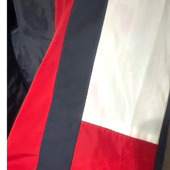 Tommy Hilfiger‎ Women Red White Blue Colorblock Hooded Windbreaker Jacket S - Picture 8 of 9